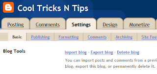 Backup Blogger Blog