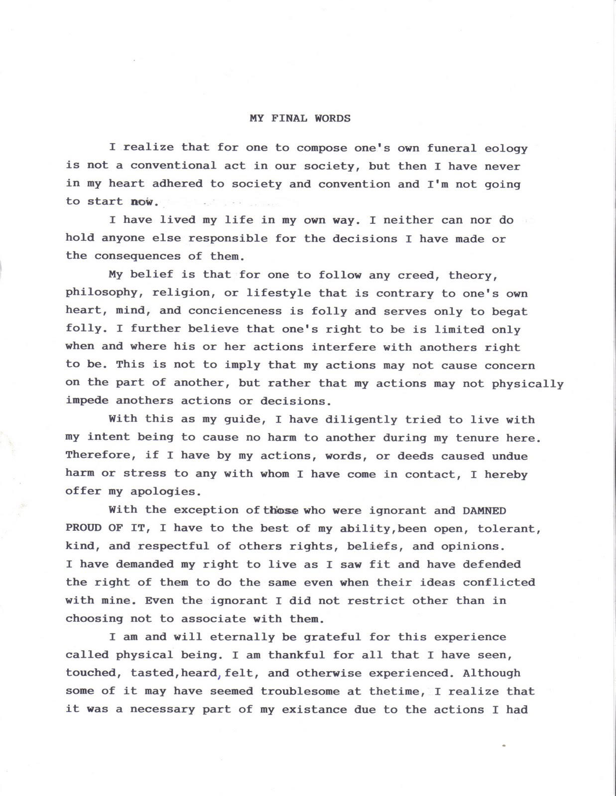 examples of eulogies