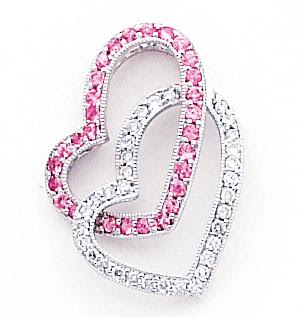 Pink heart pendant