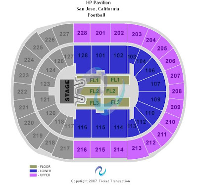 Hp Pavilion Seating Chart Concert