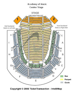 Academy Of Music Parquet Seating Chart