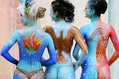 full body painted women