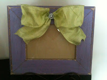 Kellie Frame in Lavender with lime green bow