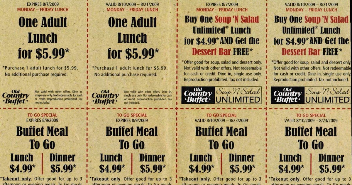 Free Coupons Online Old Country Coupons Buffet