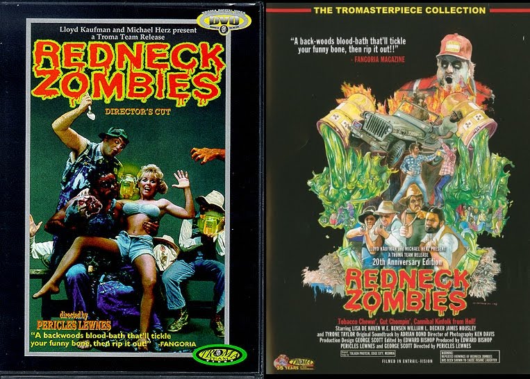 Basement of Ghoulish Decadence Redneck Zombies DVD Comparison 1998