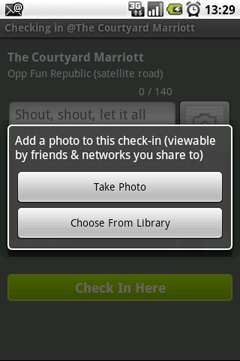 Foursquare Android Photo Checkin Foursquare Android Photo Checkin