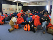 Checking in the gear for the flight and clearing security in Christchurch (img )