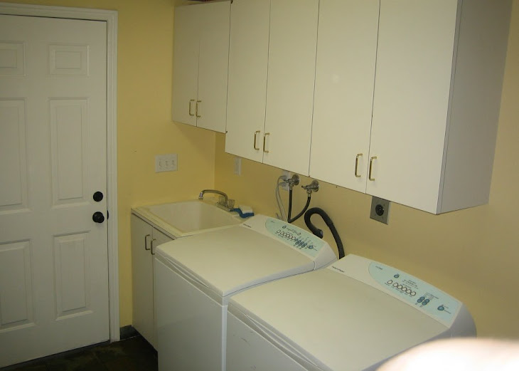 Laundry Room cabinets and sink