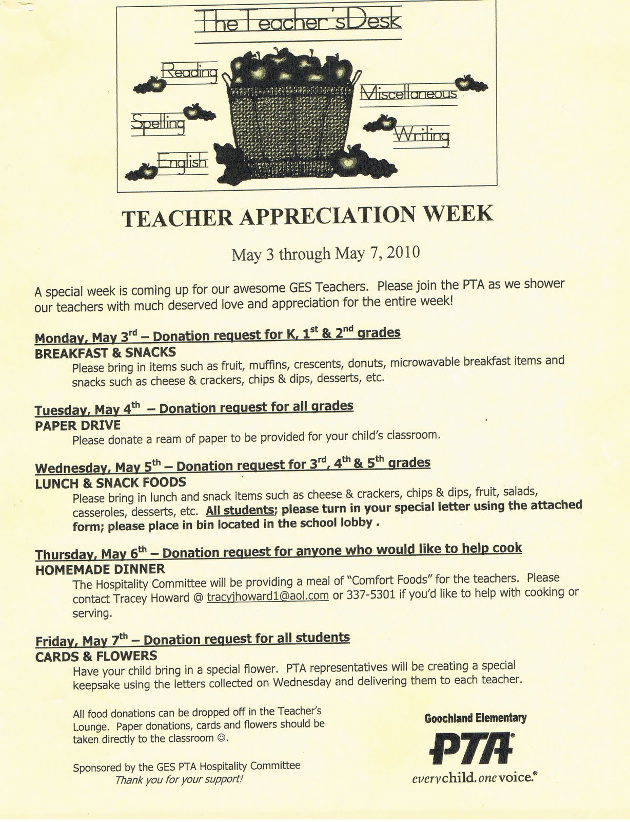 teacher appreciation letter from parents