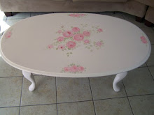 Hand painted rose table
