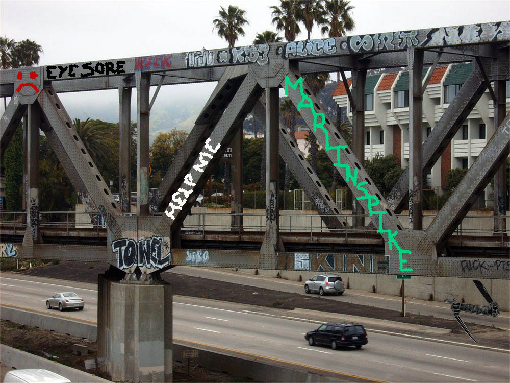 Train Bridge Graffiti