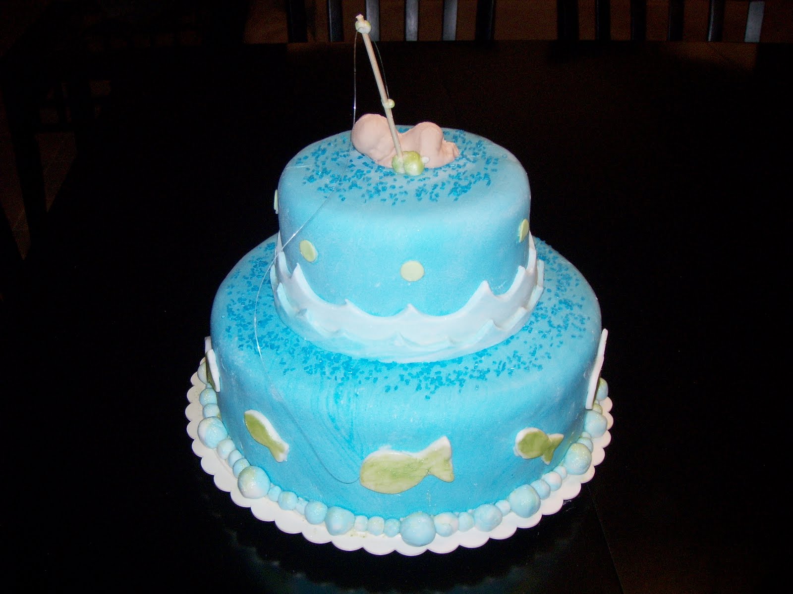 Crafts By Brenna Gone Fishing Baby Shower Cake
