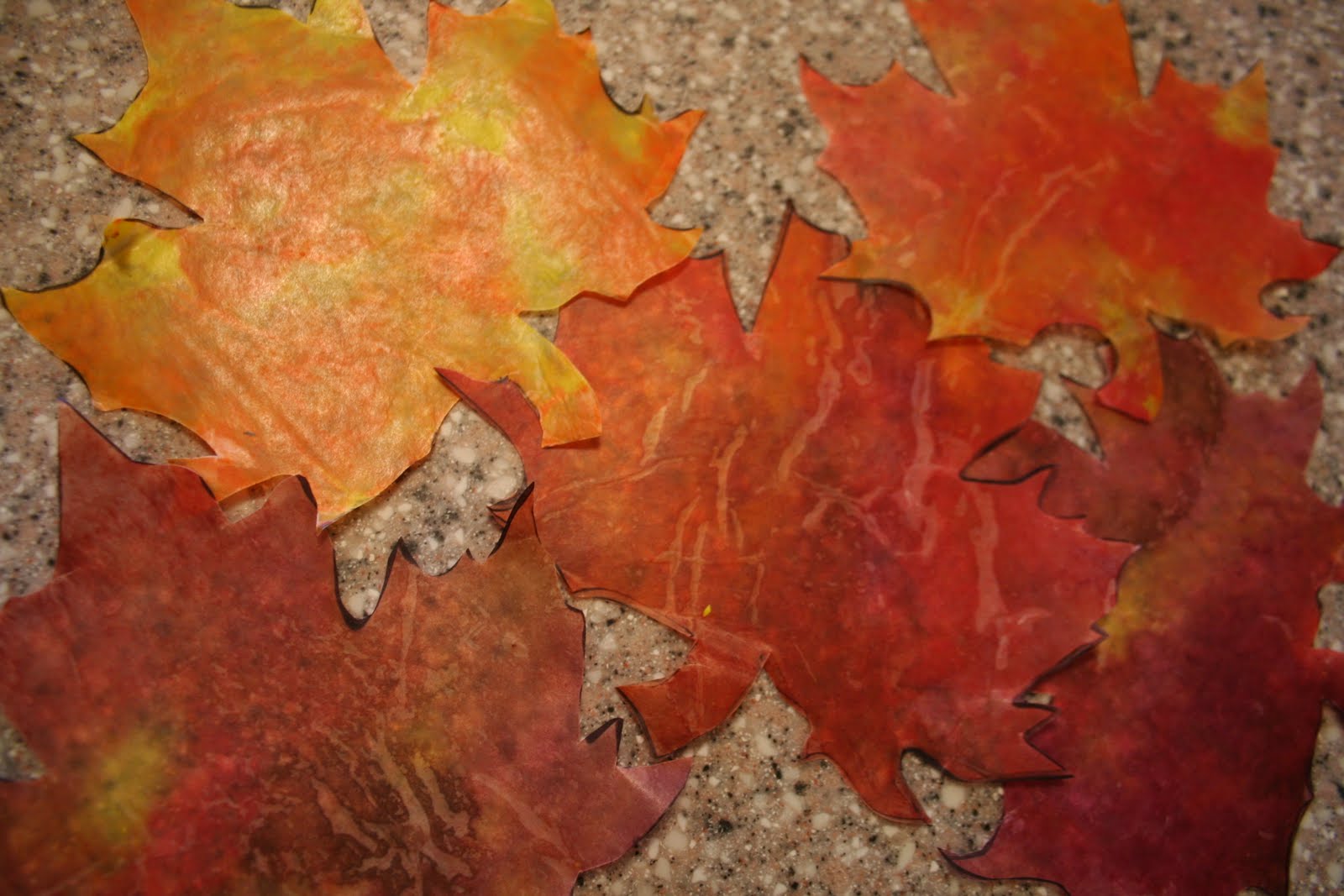 Mama Gone Green Melted Crayon Leaves