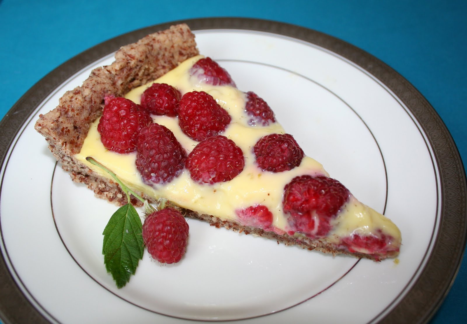 Lime Curd Tart with Raspberries (Low Carb and Gluten Free) All Day I