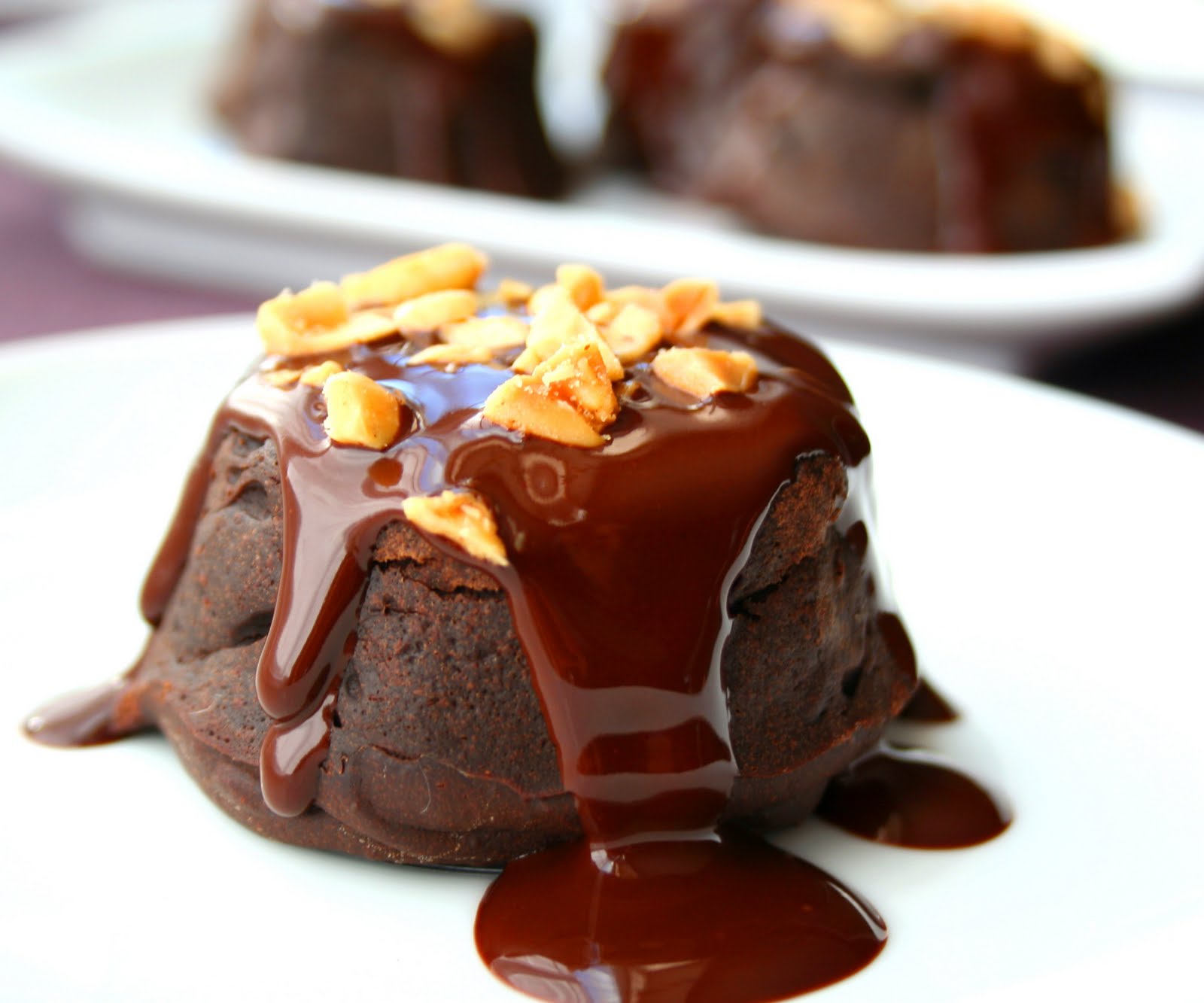 Low Carb Flourless Chocolate Cakes with Chocolate Peanut Butter Ganache All Day I Dream About Food