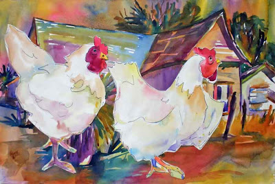 Chicken Watercolor