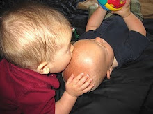 River Gives Coop a Kiss! :)