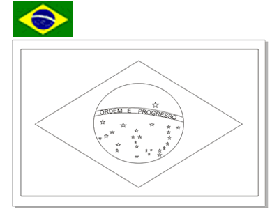 Desenho Infantil Para Colorir Bandeira Do Brasil Para Pintar Desenhos Para Colorir