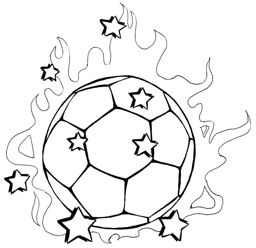Desenho de Jogador de futebol com bola para Colorir - Colorir.com