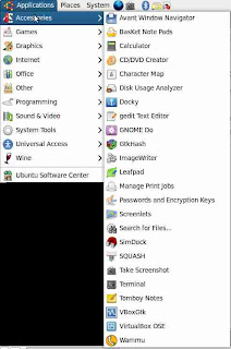 Accessories in my Ubuntu 9.10 machine