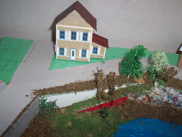 habillage des berges et des maisons