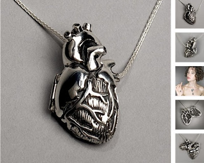 I am so in love with this anatomical heart locket by Peggy Skemp:
