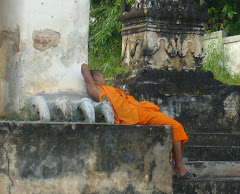 monk using cell phone