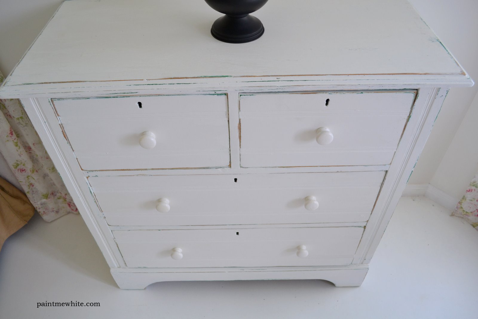 Pine Drawer Makeover Paint Me White