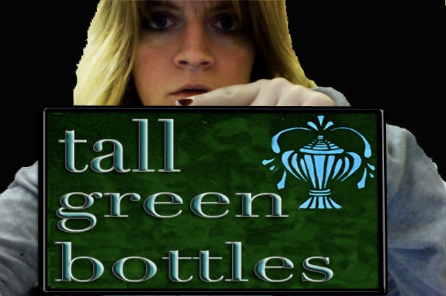 tall green bottles