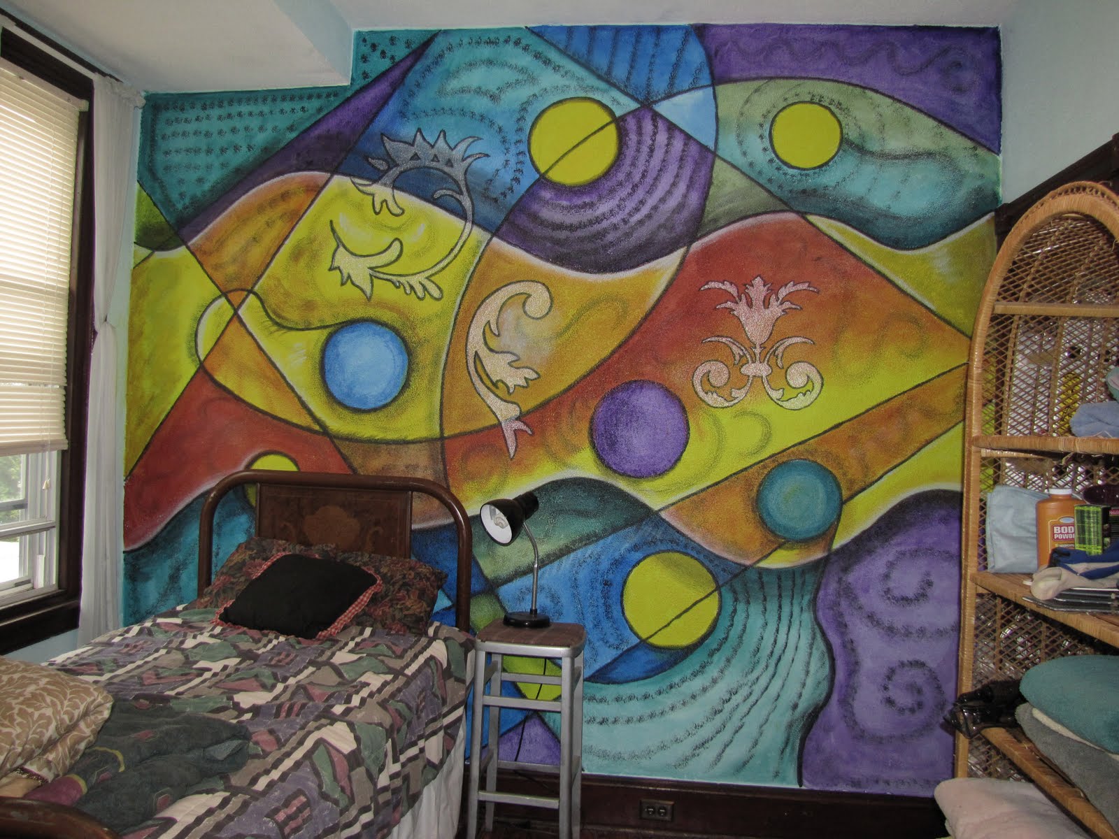 MsSurreal the art in my head . . . Painting a Colorful Abstract Mural