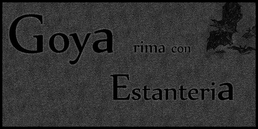 Goya rima con estantería