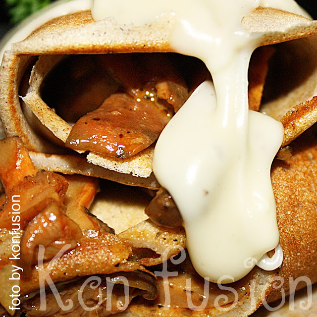SETAS RELLENO CREMA CREME FRAICHE QUESO