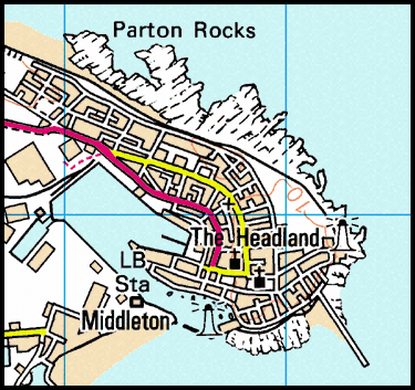Map of Hartlepool Headland area.