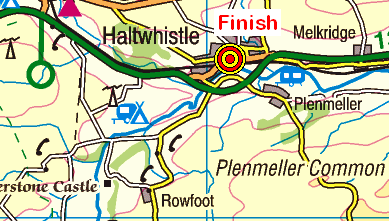 Map of the Alston-Haltwhistle area