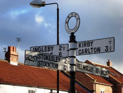Signs at cross-roads in Great Broughton Great Broughton