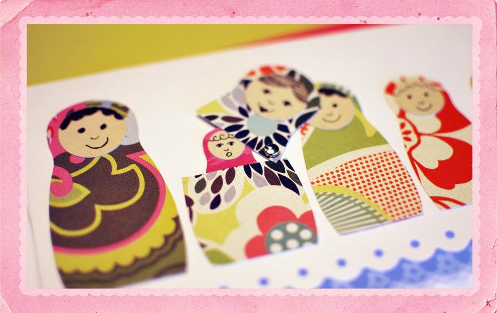 Cutting Creations Matryoshka Nesting Dolls Birth Announcement