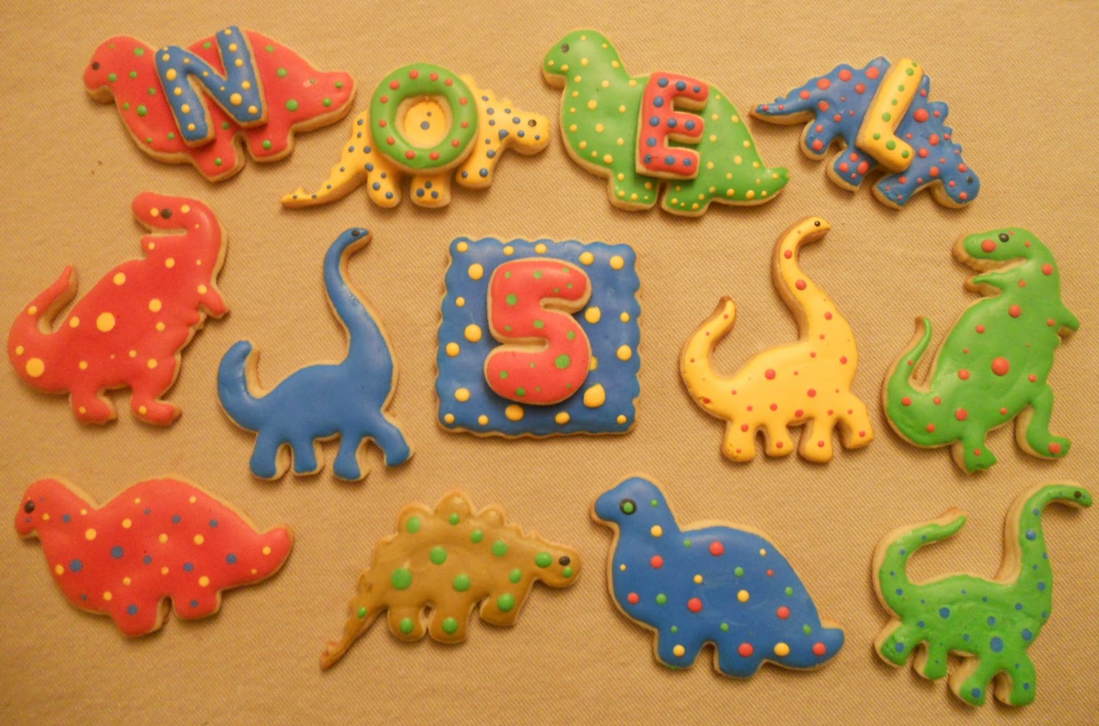 Dinosaur Cookies for Noel The Baker