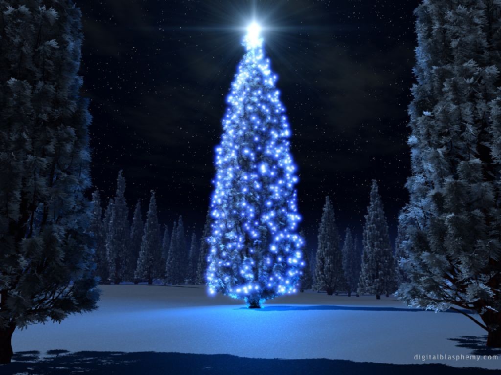 ブルークリスマスツリー ブルー 青 のおしゃれなipad2用壁紙 高画質 1024 768以上 Naver まとめ