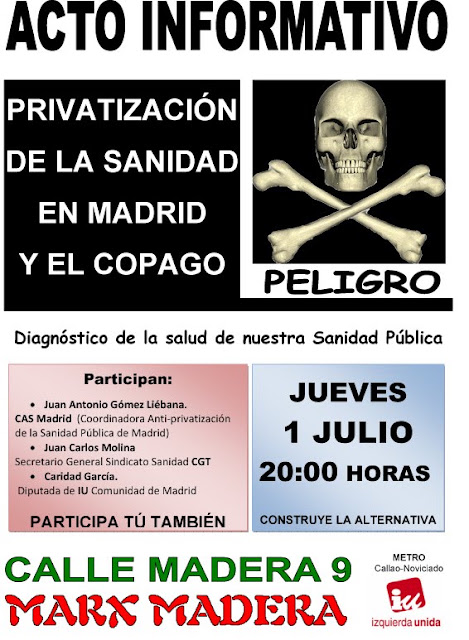 PRIVATIZACIÓN DE LA SANIDAD EN MADRID Y EL COPAGO