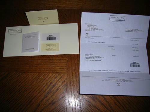 Louis Vuitton Receipt… Proof Of Authenticity? - Lake Diary