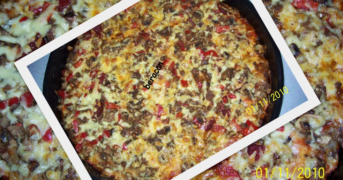 beracan dan merhaba EKMEK HAMURUYLA MANTARLI PİZZA