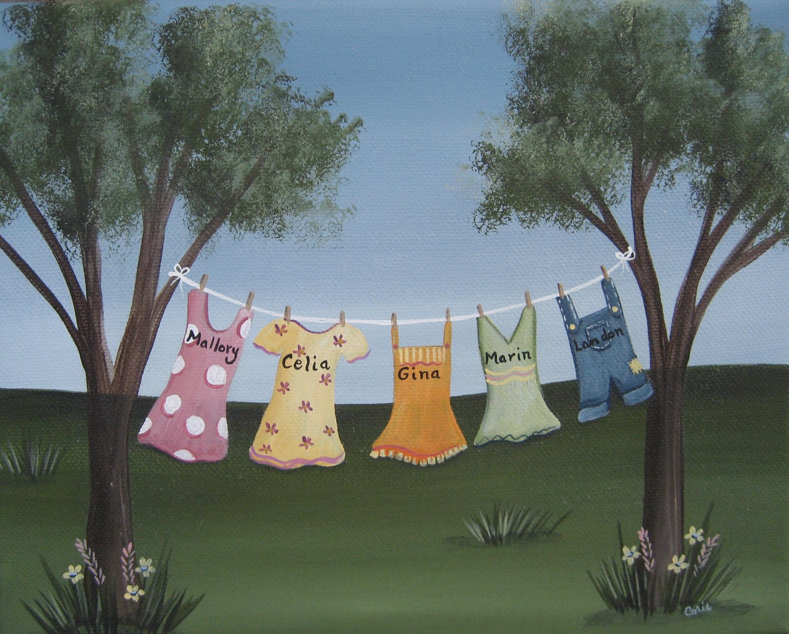You're Art by Corie Kline: Clothesline paintings