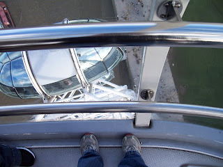 Looking at my shoes on the London Eye