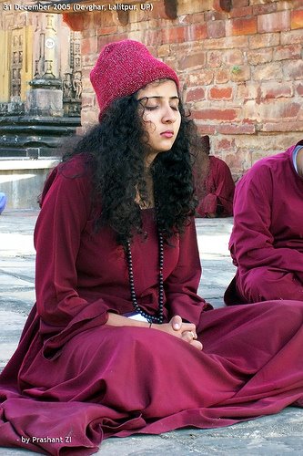 Maroon Robe Helps In Meditation