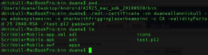 androidsigner.p12 password