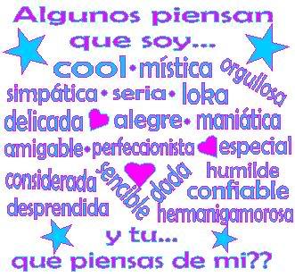 que piensas de mi?