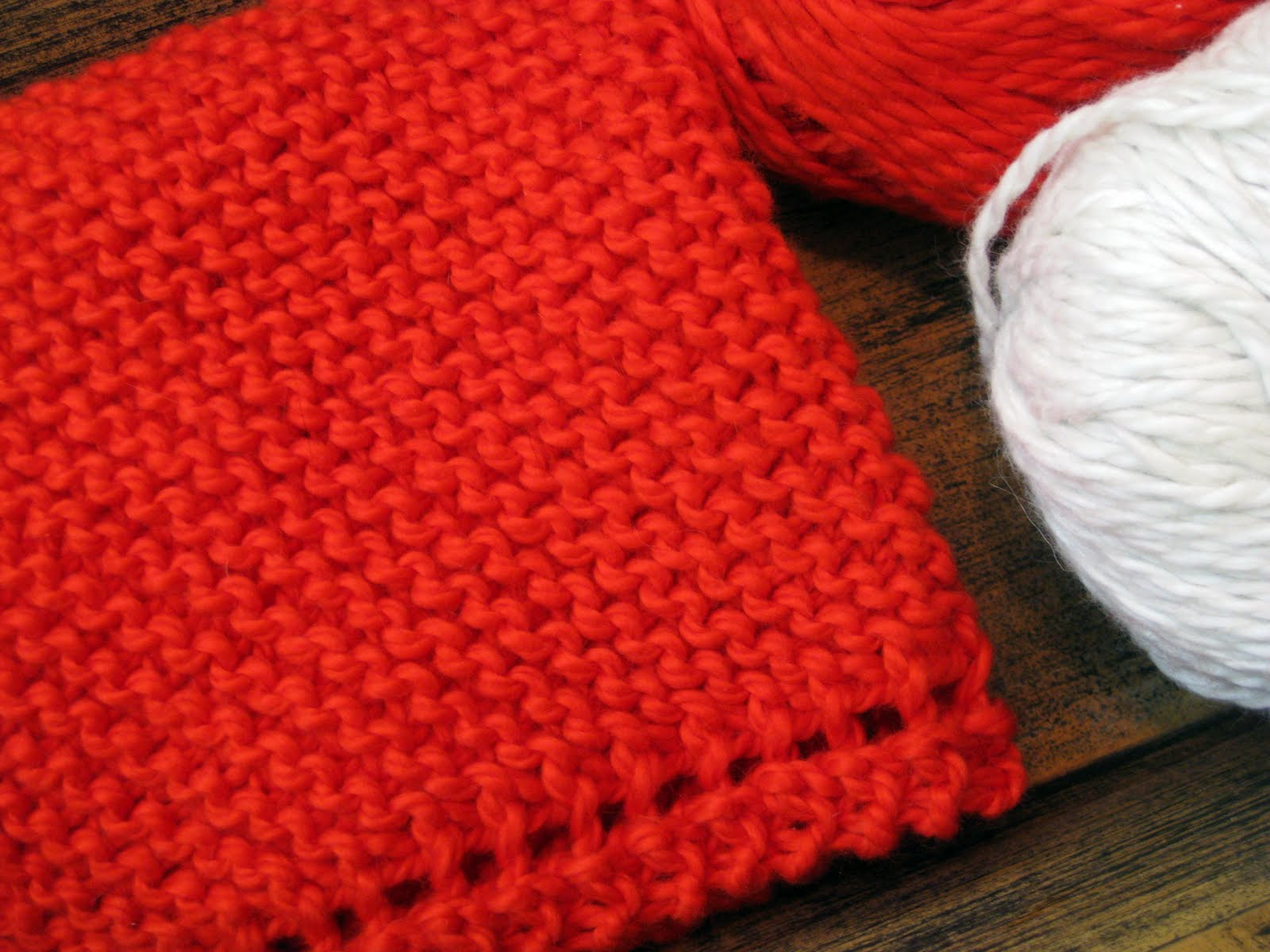 red knitting