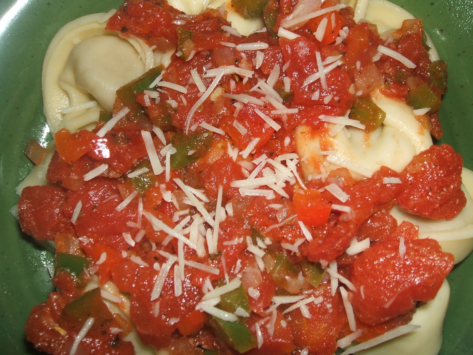 the hjelles' bellies Semihomemade tortellini with red sauce