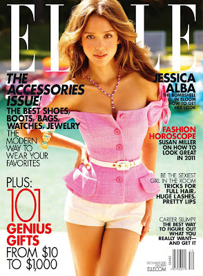Jessica Alba sexy dress leggy ELLE