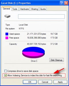 Meningkatkan Performa Komputer Dengan Menonaktifkan File Indexing Windows XP